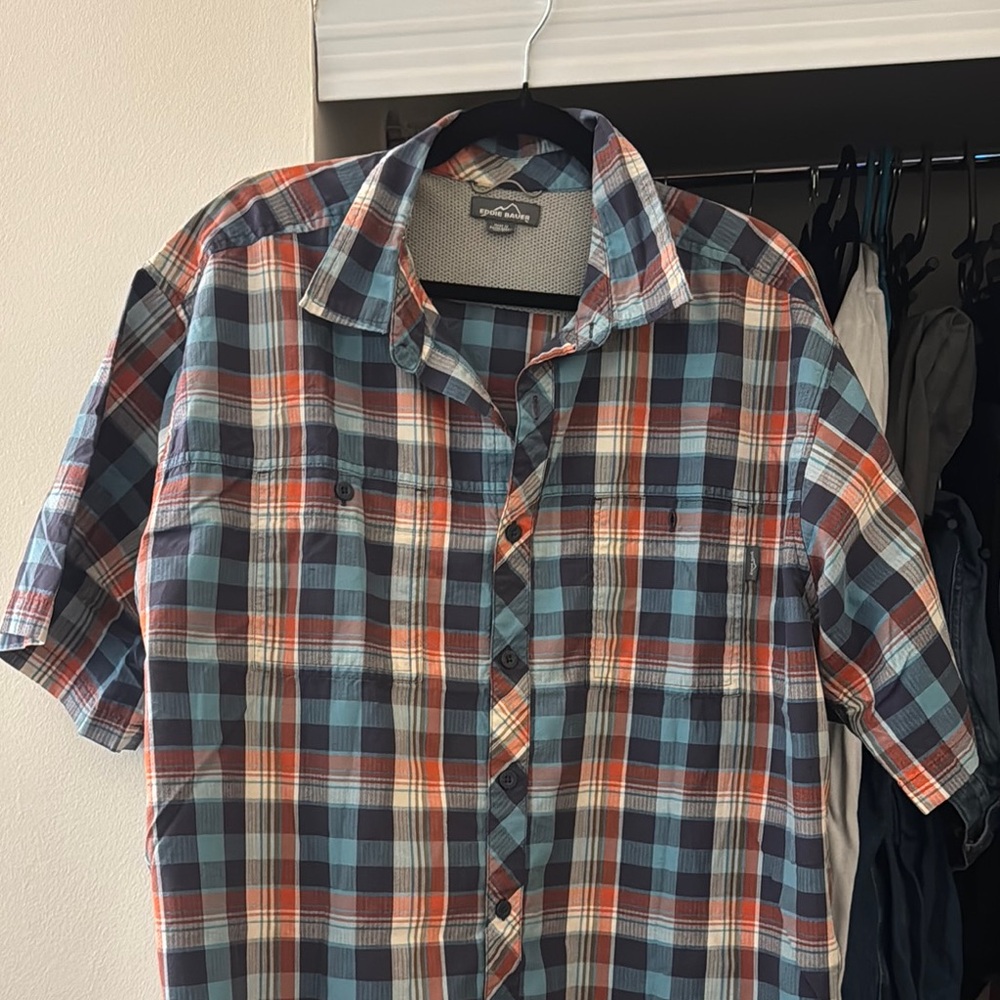 Eddie Bauer Multicolor Plaid Casual Shirt